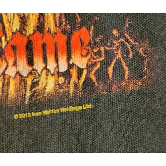 Iron Maiden Hallowed Be Thy Name T Shirt Small Black 2013 Retro - Picture 5 of 7